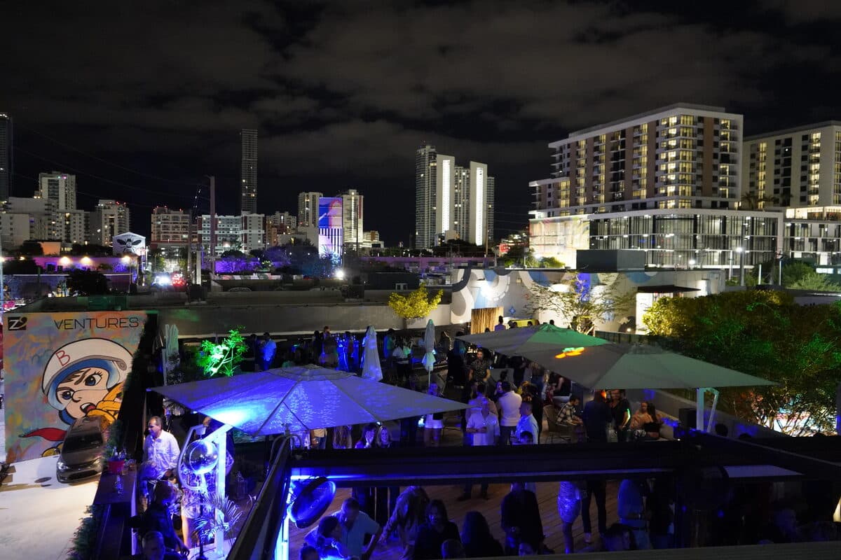 Miami skyline rooftop venue for ESSENTIAL